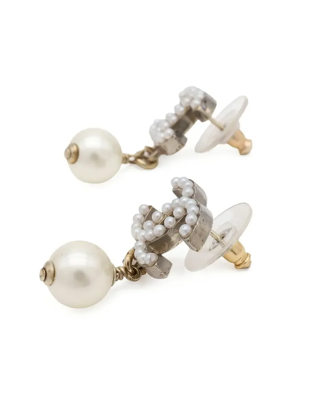 Chanel Cc Logo Earrings Metal #357826C64B